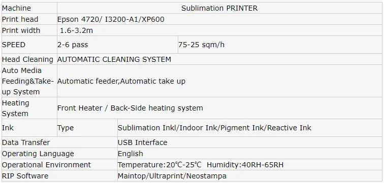 2023 NEW DESIGN 1.8m Printing machine digital textile transfer 1800mm sublimation printer with sublimation ink