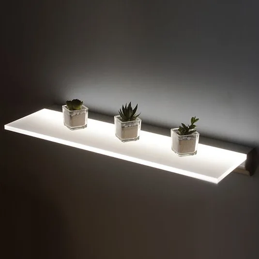 Glass Edge Shelf Back Side Clip Strip Lighting DC12V Under Cabinet LED Lights RF Remote Control Kit