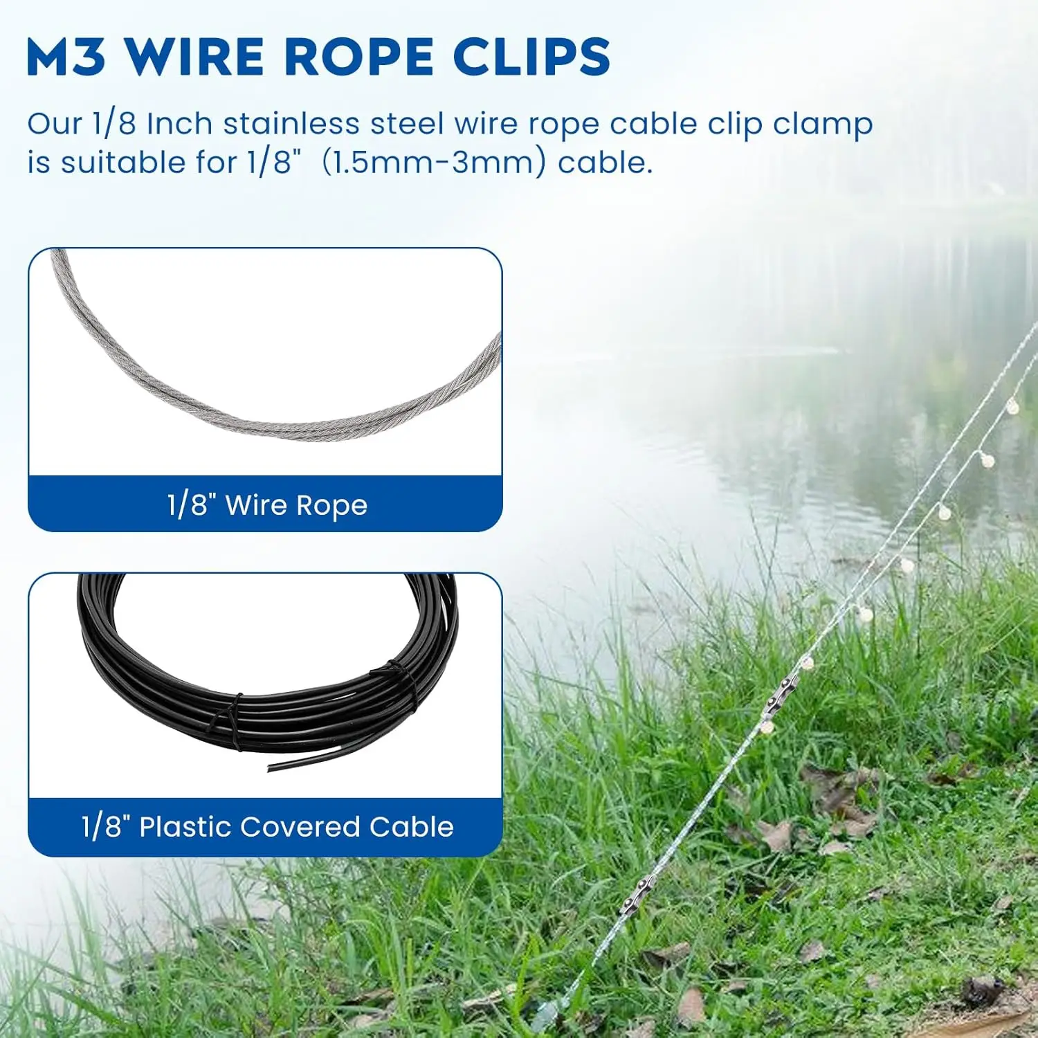 Manufacturing Hot Sale Stainless Steel Duplex Wire Rope Clips 2-10mm Wire Clamp - Industrial