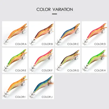 CHEERY Squid Jigs Lures Bait 12.5cm 15g Prawn Cuttlefish Bait Whole Sale Luminous Wooden Shrimp Squid Jig Egi Seawood – Metal Jig – view 5