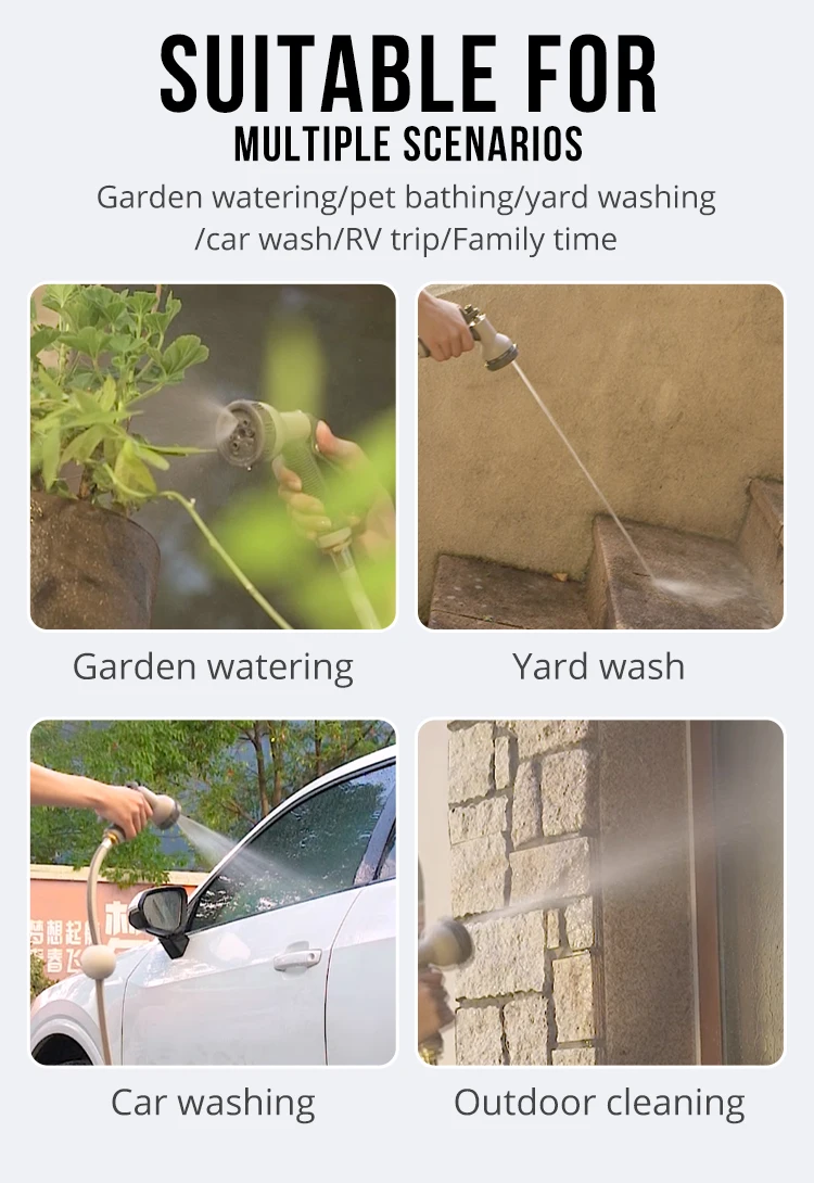 GARTENKRAFT 30M 1/2'' High Pressure Washer  Retractable Car Wash Garden Wall Mounted Hose Reel Ideal for Courtyard