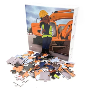 Custom Paper Printing for Kids 48pcs Engineer Children's Learning Jigsaw Boxes Toys Puzzles Games