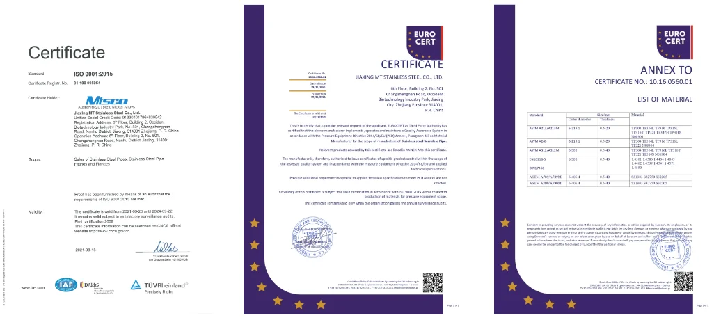 High strength stainless steel seamless pipe High strength stainless steel seamless pipe