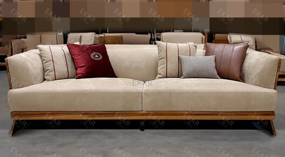 Split Back Design Curved Panel Craftsmanship Sofa - Unique Comfort and Style factory