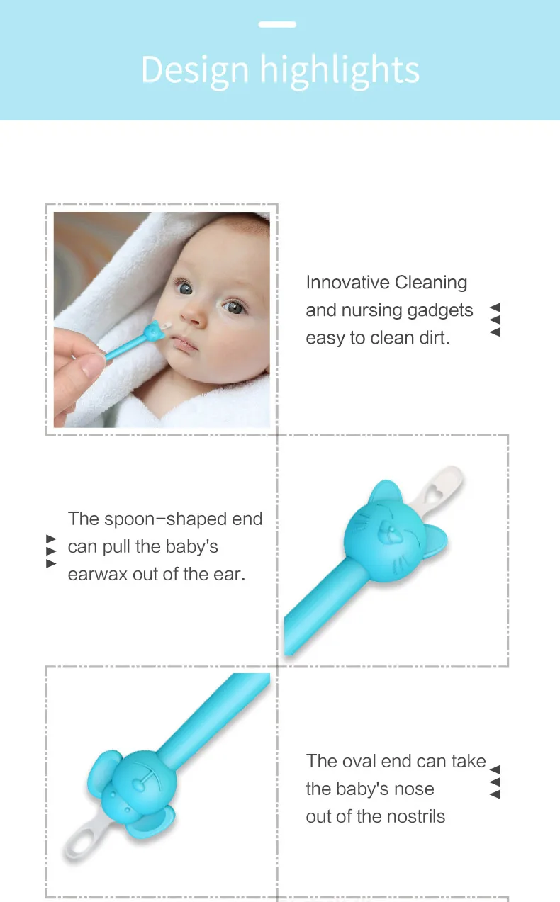 2 In 1 Baby Nose And Ear Gadget, Safe Baby Booger Remover, Nose Cleaning  Tweezers, Nose Cleaner For Baby Infants And Toddlers, Dual Earwax And Snot  Re