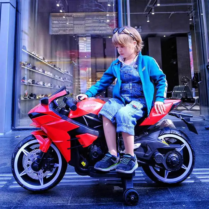 充電式バイク 5歳用の大型充電式電動バイク/バッテリー駆動バイク/男の子用