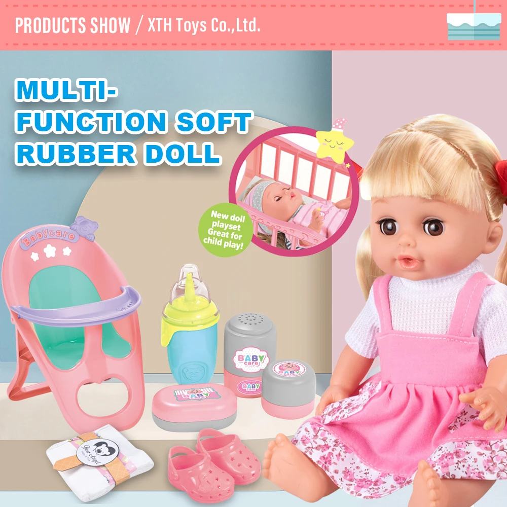 NEW 14 Inches Full Body Vinyl Soft Material Realistic Reborn New Born Baby  Doll Play Sets