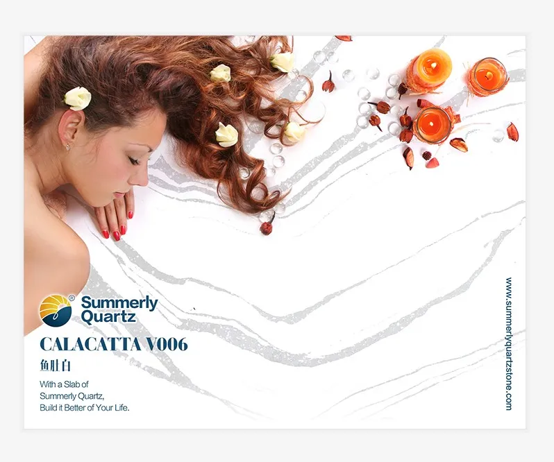 
 Белые кварцевые настольные плиты толщиной 2 см  