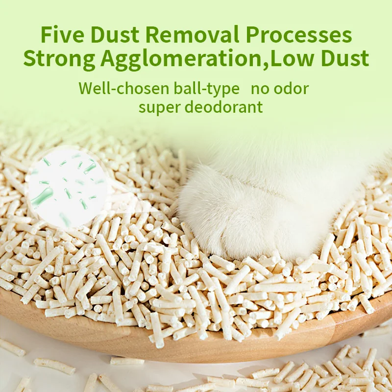 Tofu Mixed Bentonite Cat Litter Tofu Cat Litter Line Production Natural