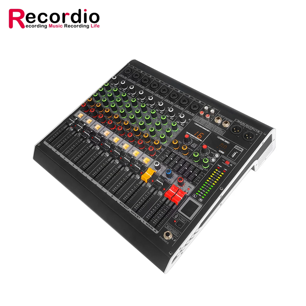 GAX-MC8 8 Channel Mixing Console with USB/MP3 Jack and 2-Stage EQ