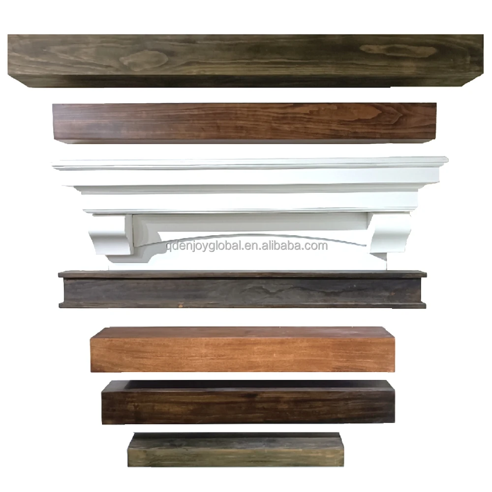 Custom 72 Inch Floating Fireplace Mantel Wood Shelf In Aged Cherry