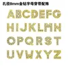 Letras de diamantes de oro de 8 mm.