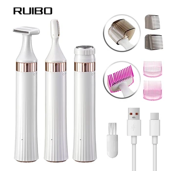 Multifunctional Lady shaver 3 in 1 Women's hair grooming kit Female body hair trimming removal Facial Razors Epilator