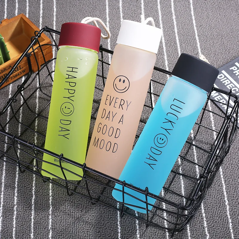 Portable Frosted Drinking Glass Water Bottle Drink Bottle Drink Water