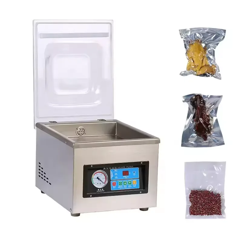 DZ-260B Single-Chamber Stainless Steel Vacuum Sealer Machine Small