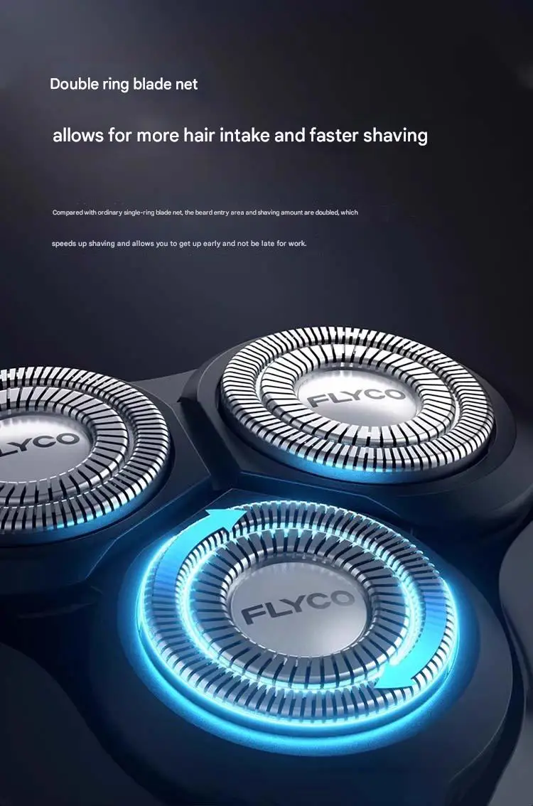 Wholesale Flyco FS373 Rotary Shaver - Bulk Order with Custom Logo Business Travel Gift Choice Smart Anti-pinch Home Use