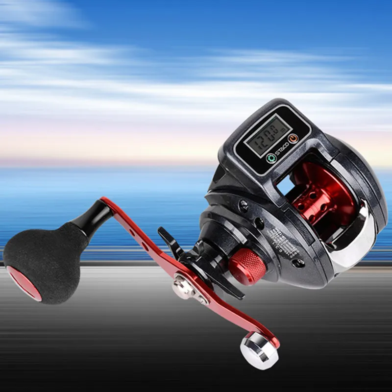 Baitcasting Fishing Reel With Line Counter 9+1 Bearings Baitcaster Reel  with Digital Display Fishing 6.3:1