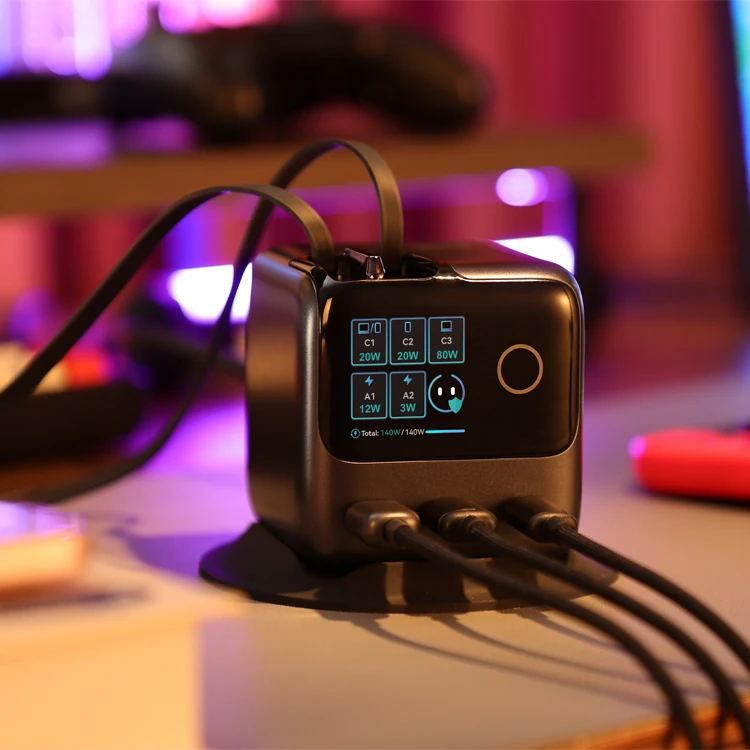 JOYROOM PODIX 140W 5-Port Desktop GaN Multi-device Desktop Phone Dock Station Charger Desktop Charger Station