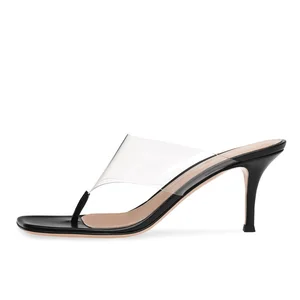 Latest Mules High Heel Flip Flops Ladies Clear Heels 2020 Women Sandals