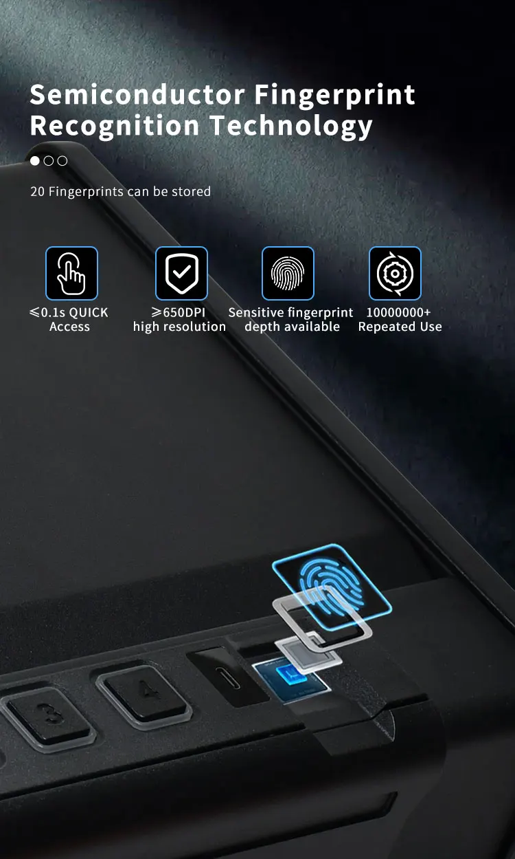 CEQSAFE Hot Selling Hand Gun Safe Small Biometric Fingerprint Lock Gun Safe for Car supplier