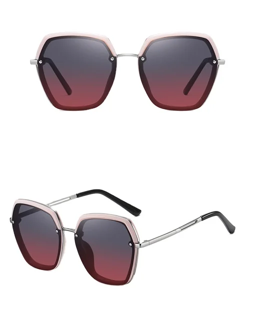 Fashion Square Gradient Mirror Sunglasses Women 2023 Retro Brand Desi –  Jollynova