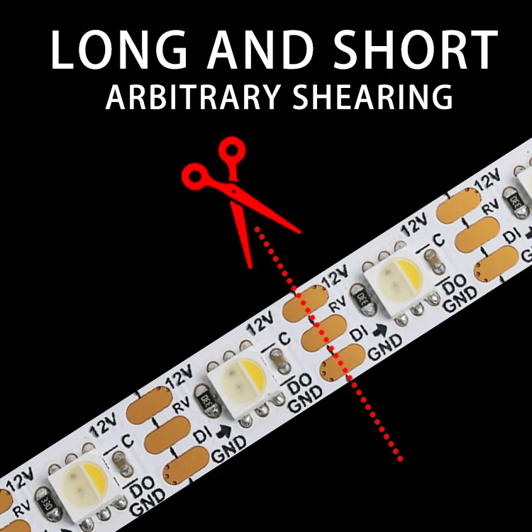 SK6812 Led Strip Dream Full Color Light 12v LC8816E Addressable RGBW Led Strip Digital 60led 60pixels Led Strip Light