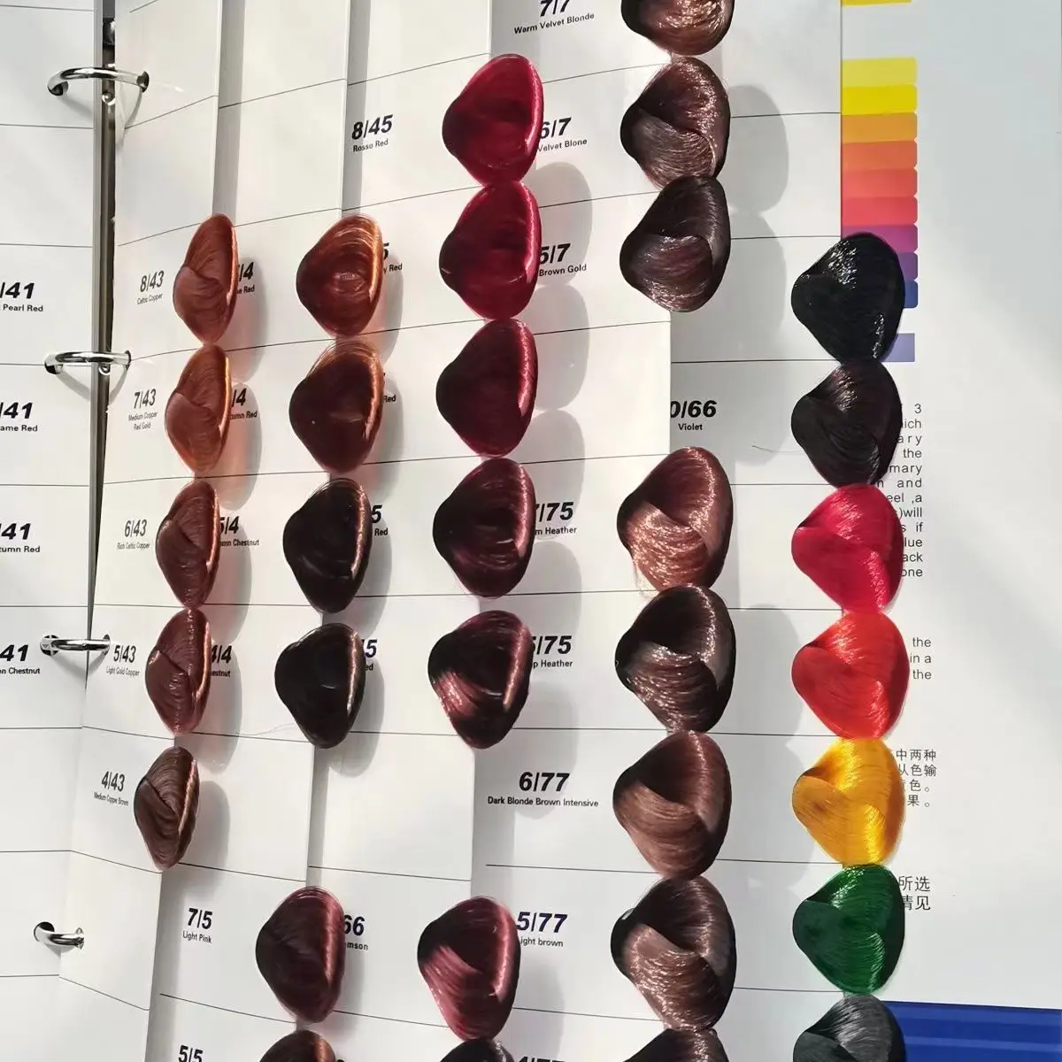 OEM Hair Mesh Custom Size Color Model Hairdressing Salon Hair Color Chart -  China Hair Color Chart and Hair Color price