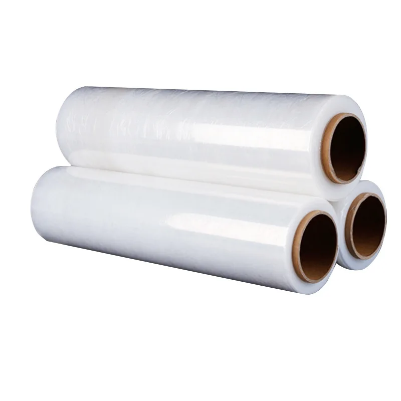 High Tensile Strength Transparent PE Stretch Wrap Roll 50cm Width Moisture-Proof Soft Packaging Film for Painting Logo Printing