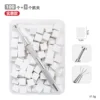11 cm white cotton padded hair clips-100 pcs boxed-budget option