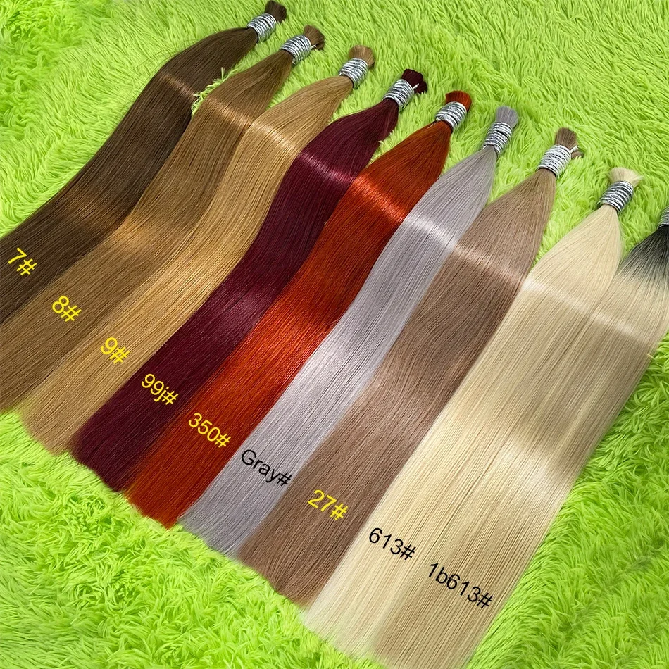 Virgin Human Hair Bulk til fletning Extensiones Cabelo Humano_voghion.com