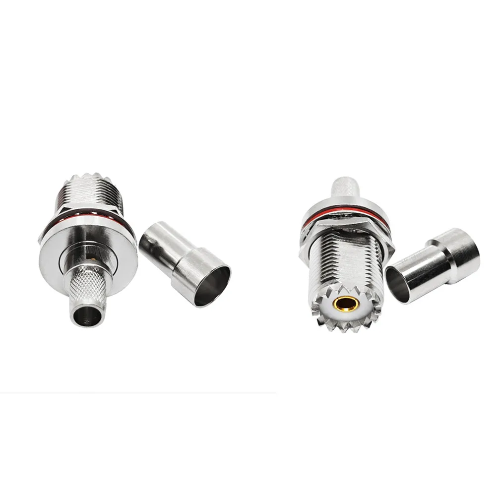 RF Applications UHF Female/Jack Straight Bulkhead Crimp for Lmr300  RF Coaxial RF Connector