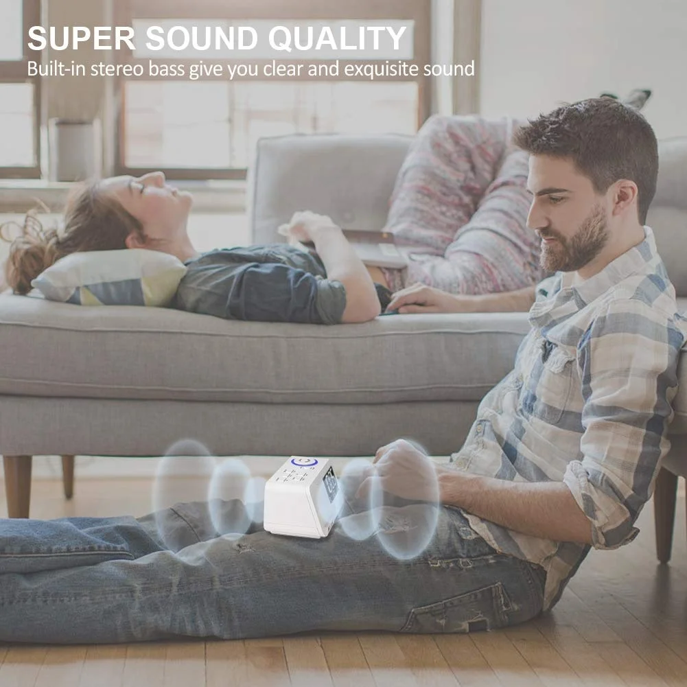 Горячая Распродажа 2020, цифровое многофункциональное FM-радио, USB, перезаряжаемое, светодиодный дисплей, настольное радио, будильник, часы