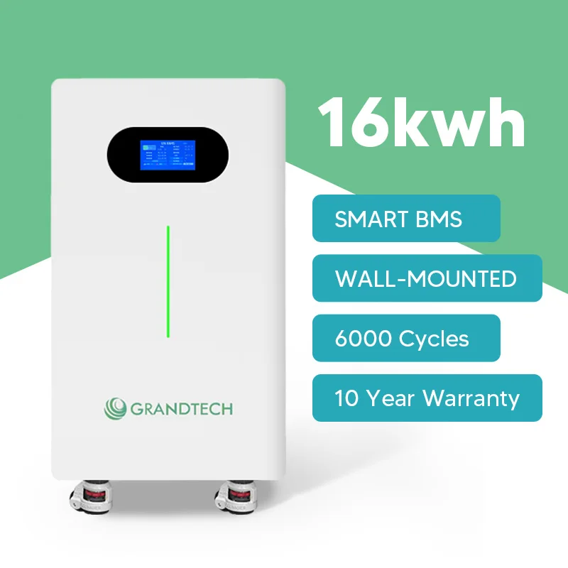 Falra szerelhető napelemes Lifepo4 lítium akkumulátorok 48V 51.2V 100Ah 200Ah 5Kwh 10Kwh 15Kwh 16kwh Lifepo4 lítium teljesítmény fal akkumulátor