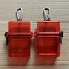 Climbing button carabiner transparent red