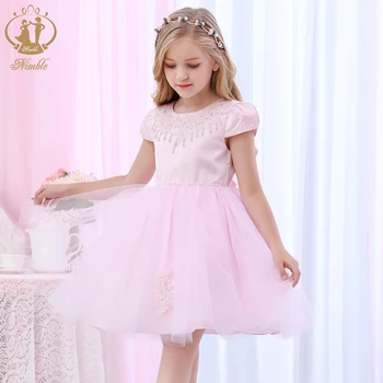 Nimble Children Frock Pearl Embroidery Kids Chinese Formal Wear ...