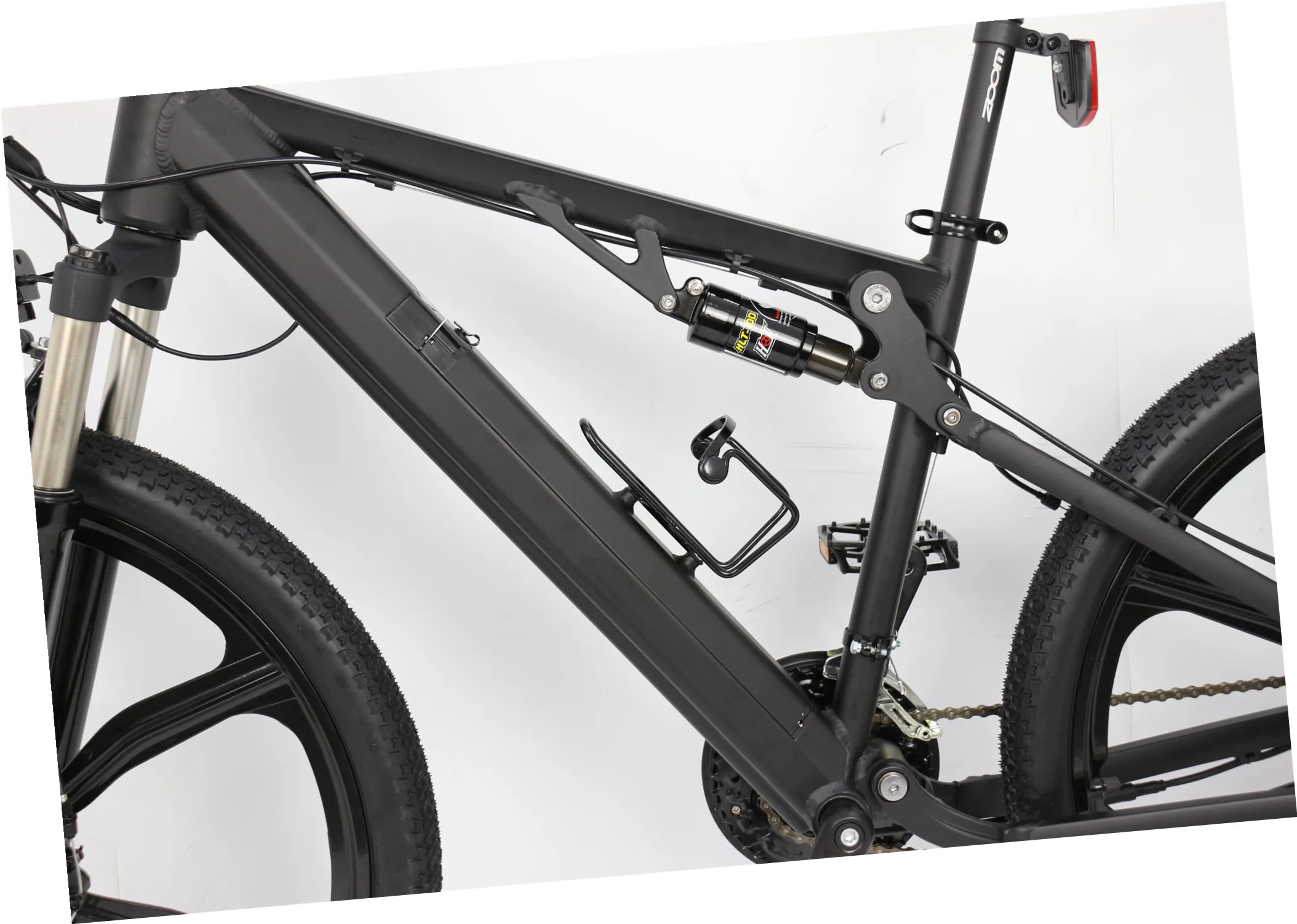 suspension carbon fram 48V 10AH 48V 350W brushless motor Li battery city electric bicycle with LED - Mountain ebike - 3