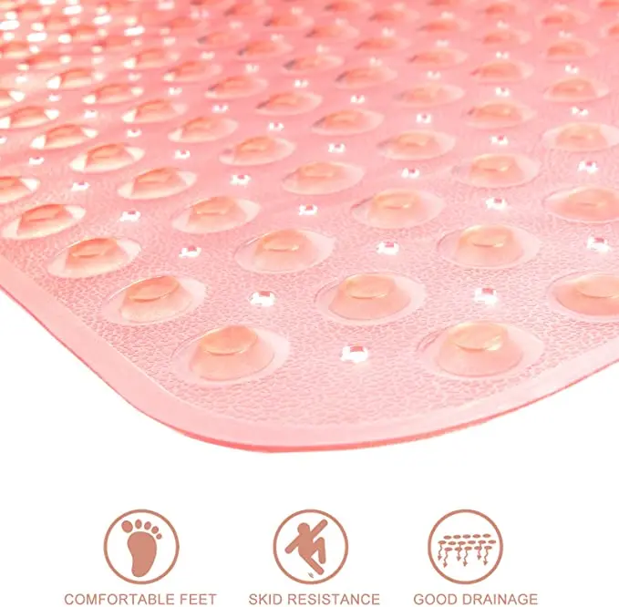 Large Non Slip Bath Mat 40 *16 Inch Bathroom Mat for Bathtub Washable ...