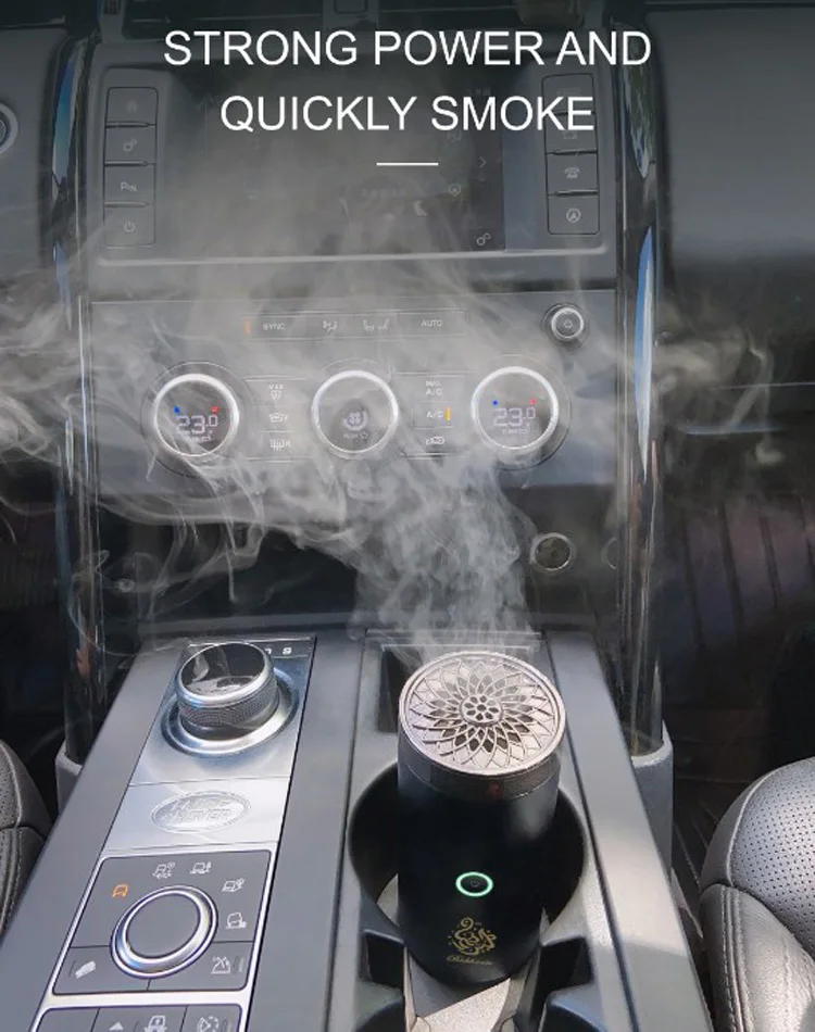 2021 Middle East Arabic Letters Cone Incense Burner Car Luxury Electric Portable Electronic Censer