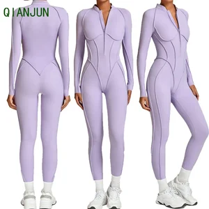 Wholesale Plus Size Fitness Jumpsuit Stand up Collar Jumpsuit Breathable Quick Drying Indoor Pilates Sports Jumpsuit