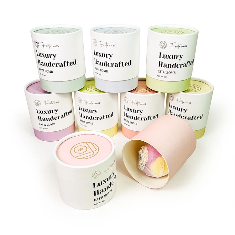 Custom Bath Bomb Shampoo Boxes Packaging Container Matt Lid Base Handmade Soap Packing Paper Boxes for Bath Bombs Soap