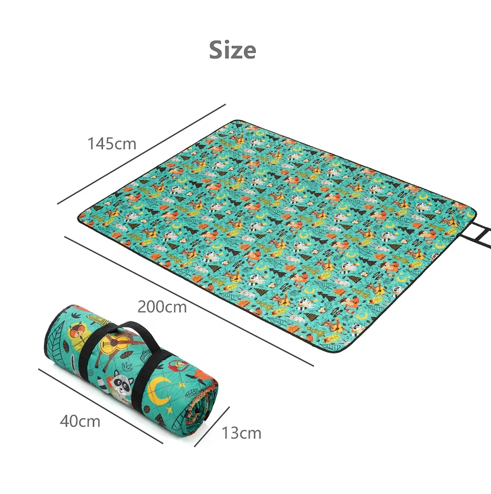 Naturehike Water-resistant Outdoor Portable Printed Beach Camping Mat Folding picnic Mat blanket