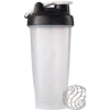Clear white with black lid