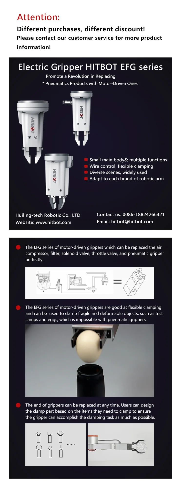 Hitbot UR Robot Arm with Electric Gripper for Nucleic Acid Extraction