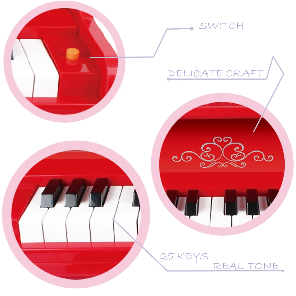 
High quality popular kids 25 keys piano keyboard musical instruments toys for sale 