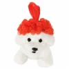 Peluca Afro de Plumas de Pollo Naranja para Perros 30g