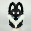 Tête d'animal Lotte chien-noir et blanc