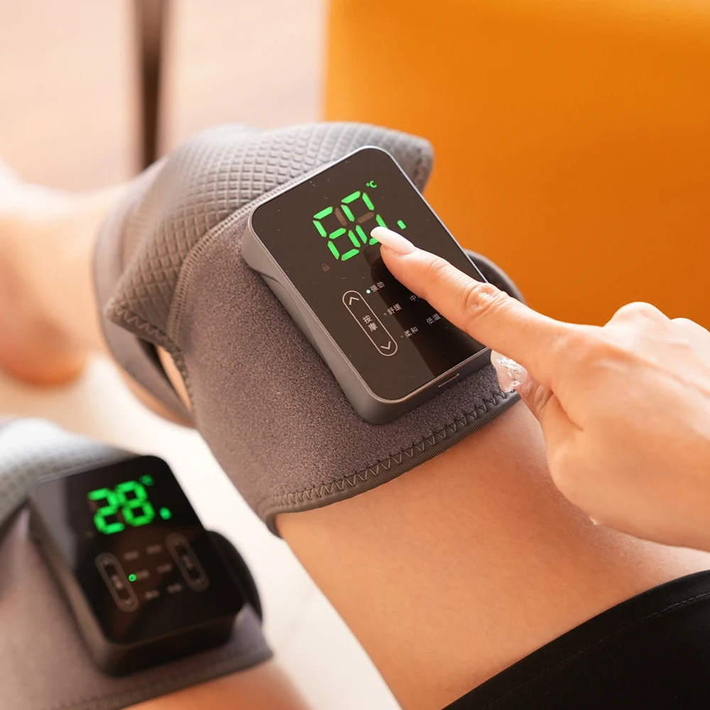 Genouillère de Massage Électrique Haut de Gamme Personnalisée sans Fil Rechargeable Chauffante et Vibrante Intelligent