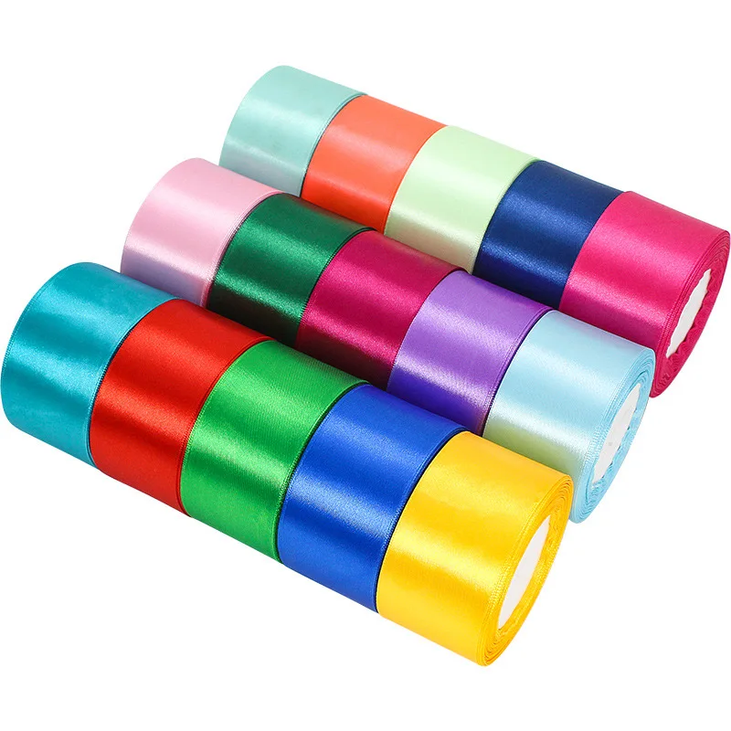 Weddecor Silver Double Sided Satin Ribbon Polyester Fabric for Arts and Crafts, Sewing, Bows, Birthday, Clothing, Dresses, Gift Wrapping - Decoration