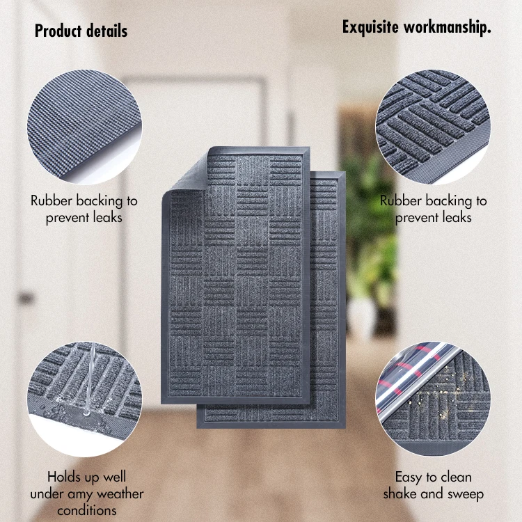 Custom Commercial Door Mats Antislip Nonslip High Absorbent Entryway