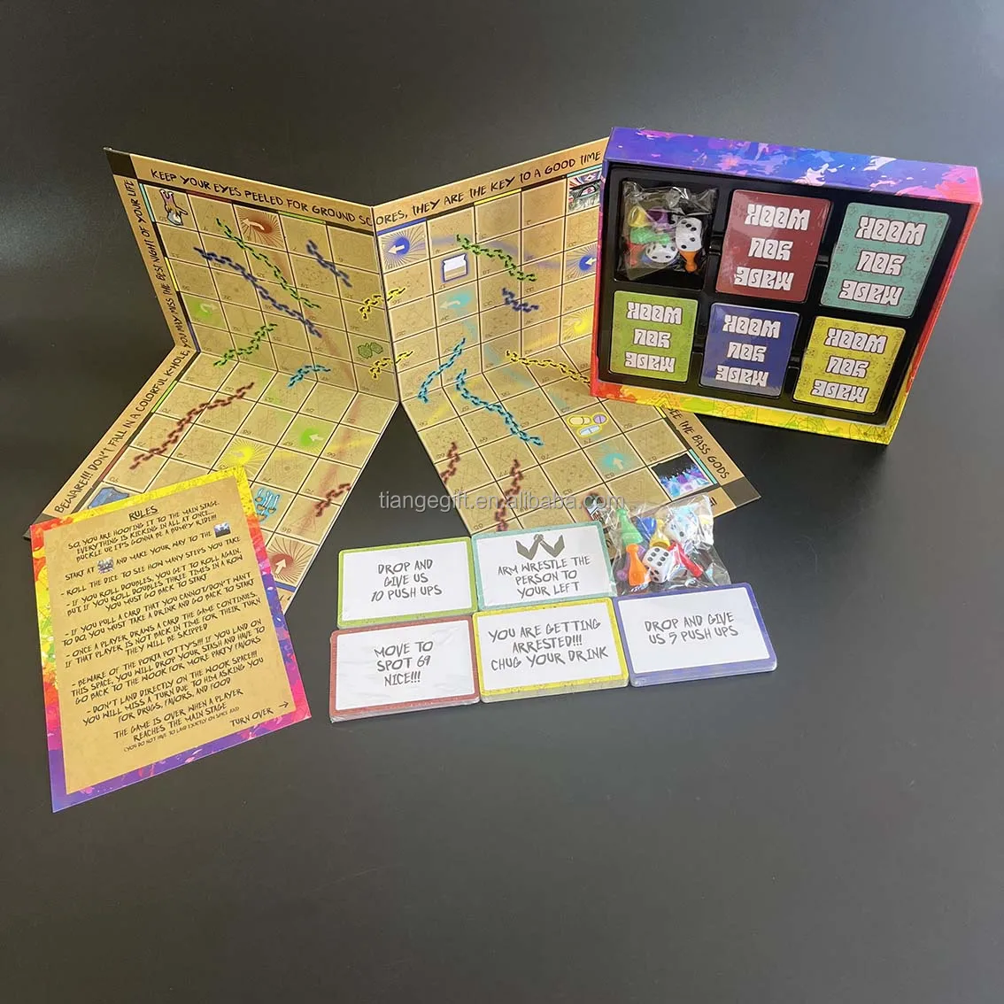 Game Board Manufacturer Custom Printing Foldable Fun Kids Family Board